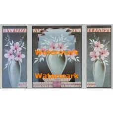 Grey/Pink Florals  - XSTT10801-02-03  -  TRIPTYCH PRINTS